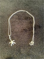 Sterling Silver 18 in necklace with charm