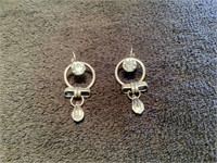 Sterling Silver earrings with clear stones