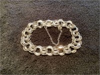 Sterling Silver bracelet with security chain