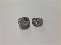 .925 Sterling Silver w/ CZ Statement Ring