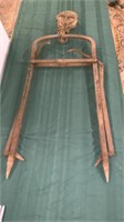Antique Hay Forks w/Wooden Pulley