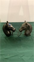 2 Horse Head Gate Post Toppers