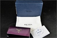 PURPLE PRADA KEY HOLDER WALLET New In Box