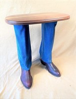 cowboy boot end table
