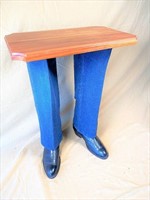 cowboy boot end table- very sturdy