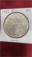 1921 S Morgan Dollar AU