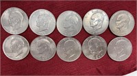 10-1971 Eisenhower Dollars (X10)