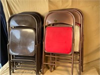 8 folding chairs- fair condition