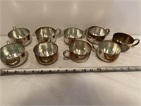 Stainless steel tea cups lot of 9