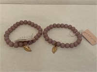 Beaded bracelets with gold leaf - LA Express New