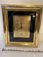 Quartz Clock gold framed wall hang