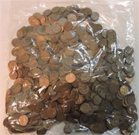 Bag of 1000 Lincoln wheat cents