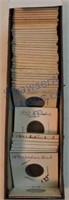 Box of 50 Indian cents in 2x2's