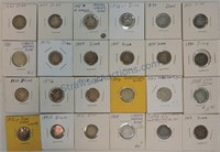Lot of 24 Liberty seated dimes