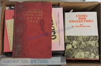 Box of coin reference books