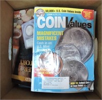 Box of coin reference magazines
