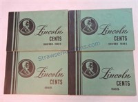 2 Lincoln cent album sets, 1909-58 plus extras,