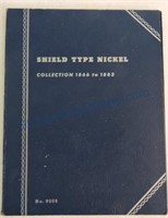 Shield nickel album 1866-1883, 7 coins