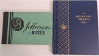 2 Jefferson nickel albums, 86 coins