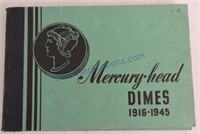 Mercury dime albums 1916-45, complete -