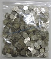 Bag of 492 silver Mercury & Roosevelt dimes