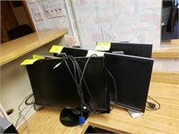 five computer monitors