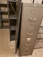 six metal shelves, lateral file & 4-drawer file