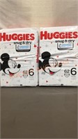 Set of 2 Huggies Mickey Mouse Diapers