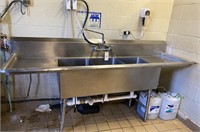 Stainless Triple Sink with Squirt Sanitation Syste