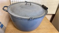 Large Granite Ware Kettle with Lid 15”