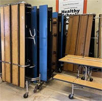 Double Folding Tables with attached Benches
