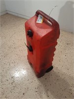 Red Plastic oil drain tank