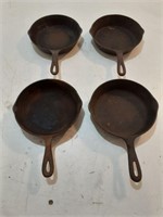 4 Cast iron Skillets