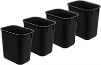 Acrimet Wastebasket 13QT (4 - Pack) (Black Color)
