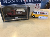 Lot of 2 Advertising Truck Coin Banks