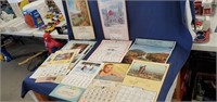 Assortment of Vintage Calendars