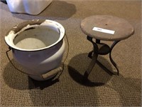 Agate Chamber Bucket and Plant Stand