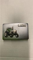 White Tractor Belt Buckle