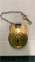 Squire Old English Brass Lock & Key
