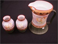 Three pieces of Royal Bayreuth matching china: