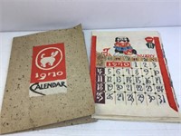 1970 Unique Handmade Paper Calendar