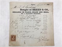 1868 Civil War Tax Stamp Receipt