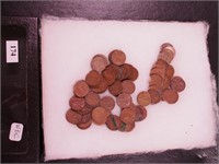 Approximately 80 Wheat cents