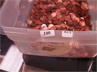 Approximately 12 pounds of pennies