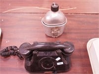 A European crank-dial Bakelite telephone
