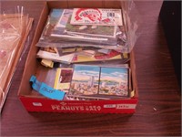Box of postcards including vintage