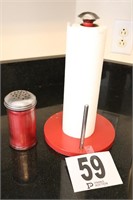 Paper Towel Holder & Candle (R2)