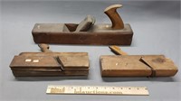 3 Antique Carpenter Wood Planes