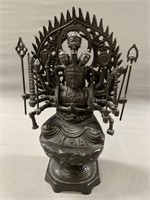 Cast Metal Hindu God Sculpture