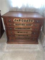 Antique spool cabinet